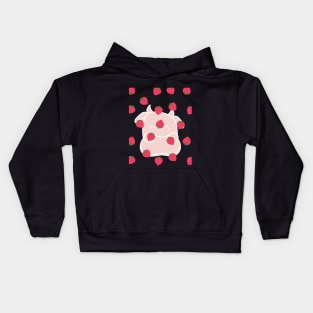 Strawberry Cow Pattern, Cute , Cartoon Kids Hoodie